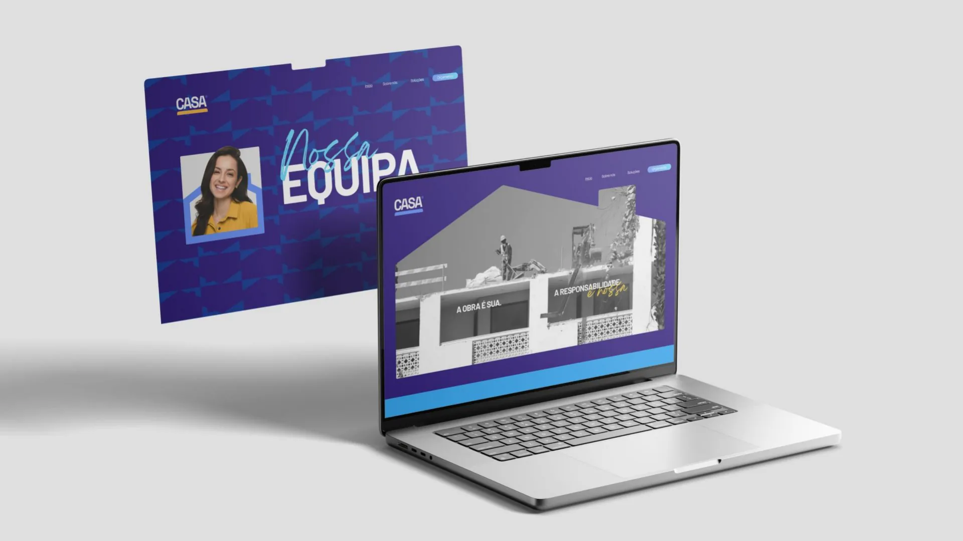 Site da CASA num computador portátil.